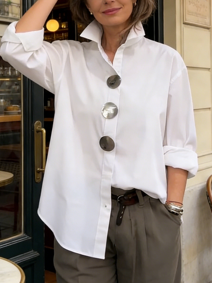 Artisanal White - Refined Comfortable Blouse