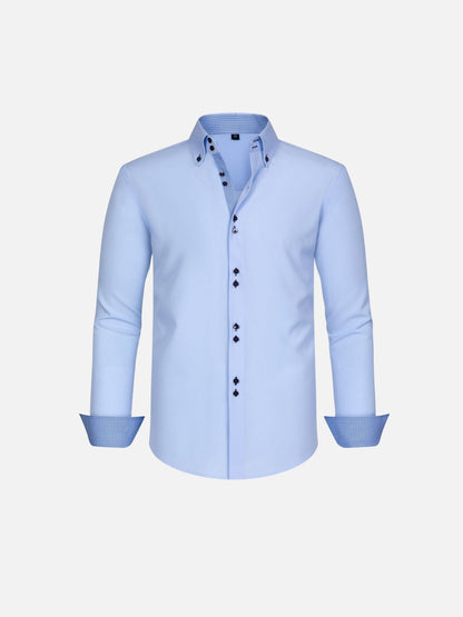 Four-Way Stretch Shirt — Colour-Matched Contrast