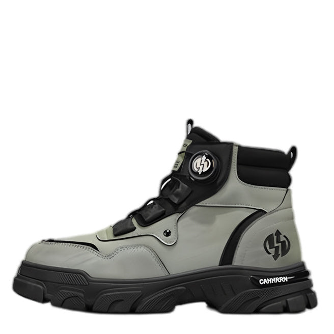 Men's Work Shoes with Pivoting Buckle for Outdoor Use