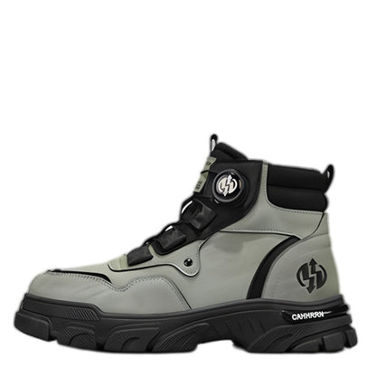 Men's Work Shoes with Pivoting Buckle for Outdoor Use