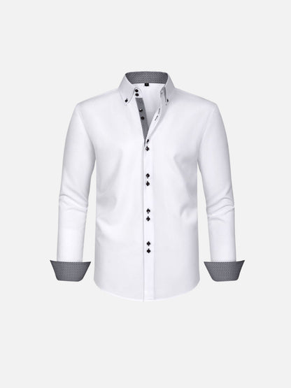 Four-Way Stretch Shirt — Colour-Matched Contrast