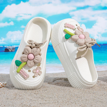 Fève — Women's Arch-Support Floral Slides