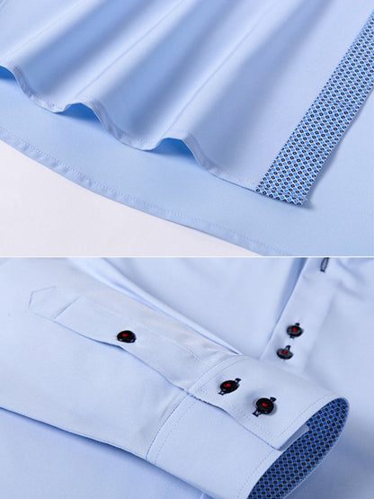 Four-Way Stretch Shirt — Colour-Matched Contrast