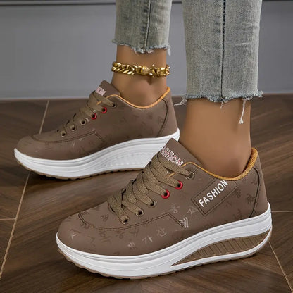 Elegant Comfy Shoes - Comfortable Casual Fashion Wedge Sneakers
