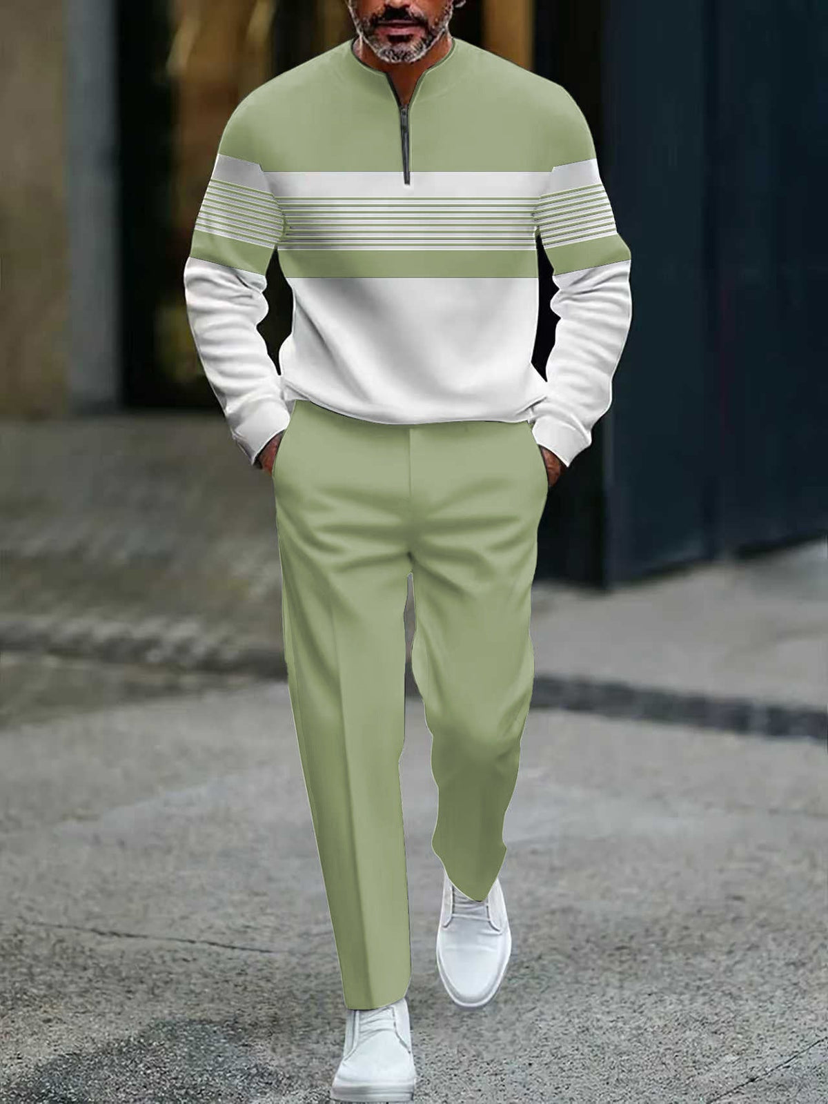 Bramholt — Colour-Block Quarter-Zip Set