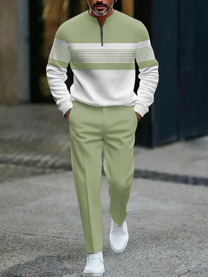 Bramholt — Colour-Block Quarter-Zip Set