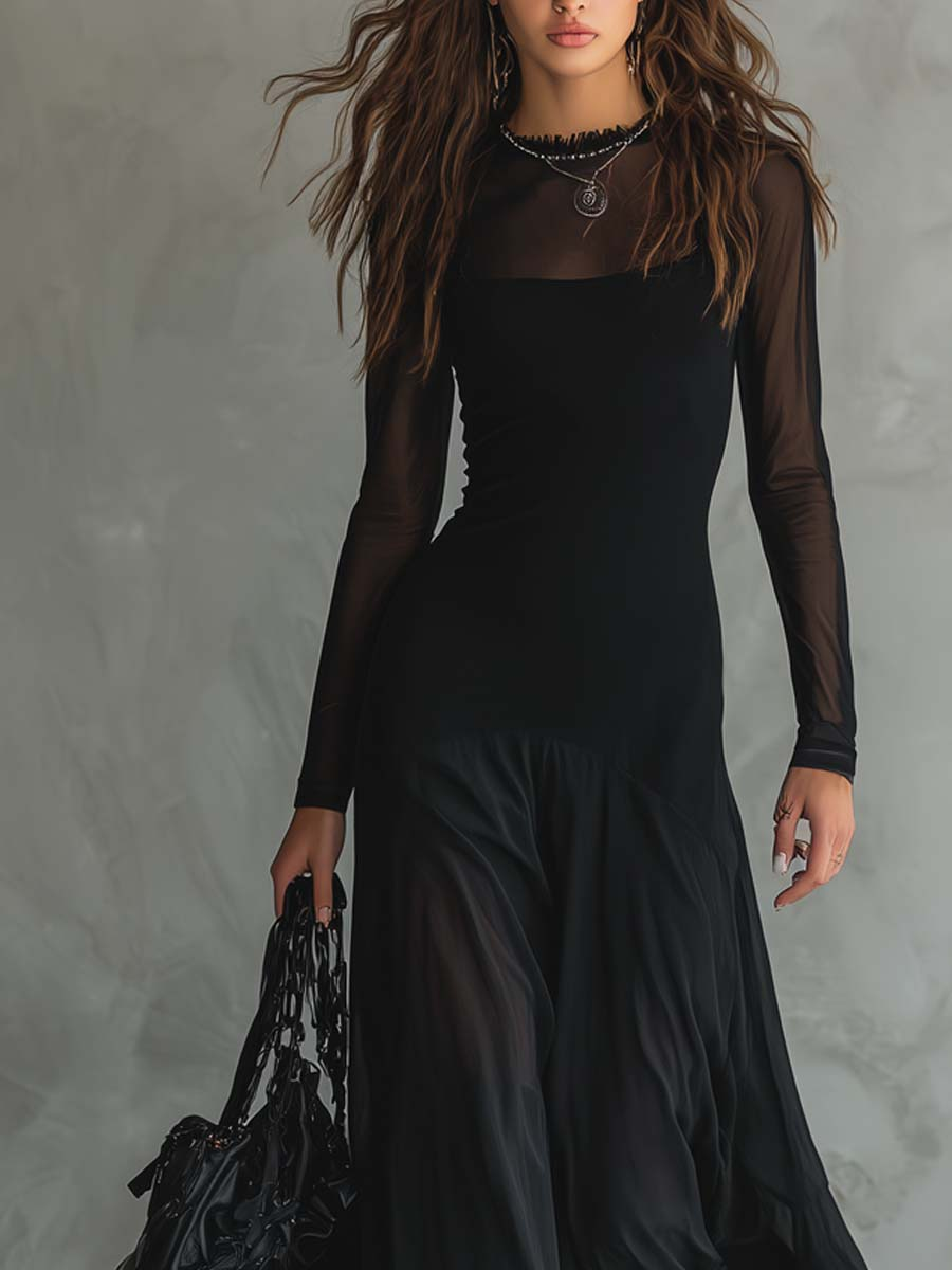 Ashley Flowing Dress - Effortless Elegant Maxi Dress