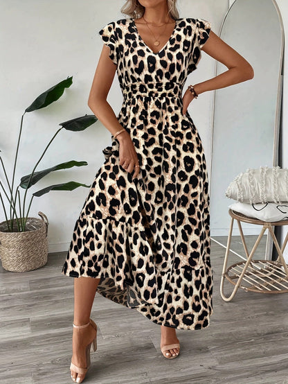 Candela — Baroque V-Neck Maxi Dress