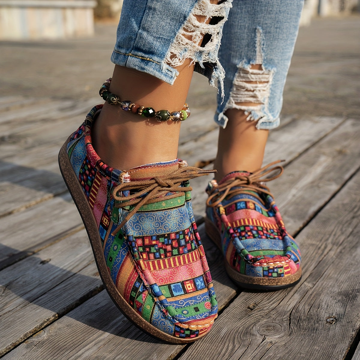 Colorful Artistic Loafers - Comfortable Casual Slip On