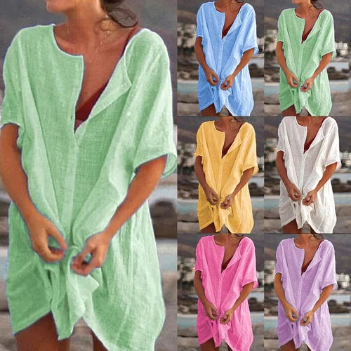 Vivienne — Loose-Fit Short-Sleeve Blouse