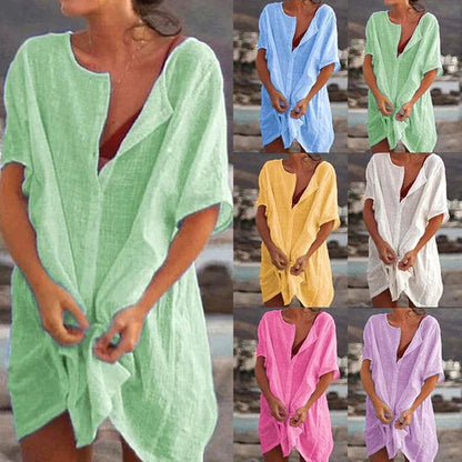 Vivienne — Loose-Fit Short-Sleeve Blouse
