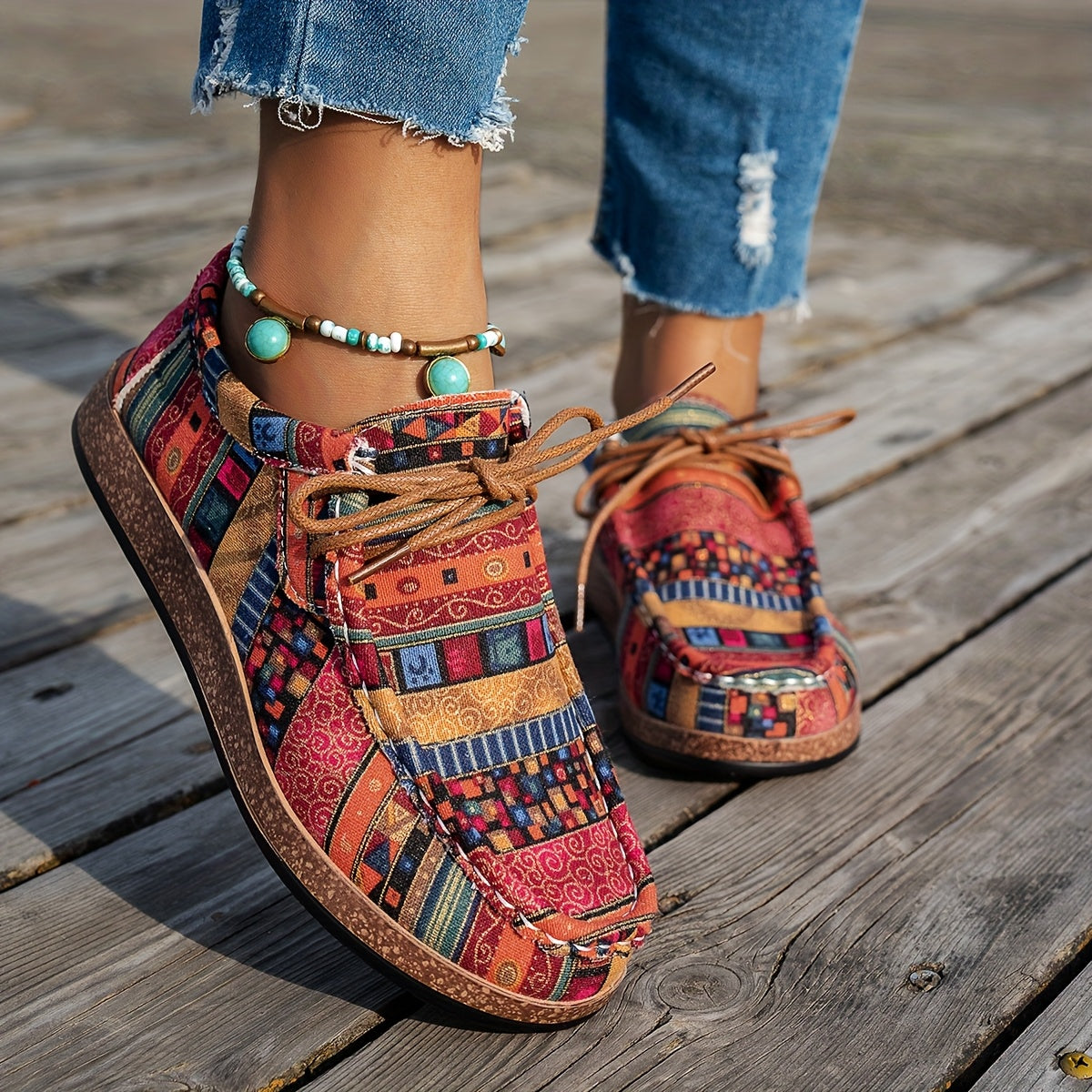 Colorful Artistic Loafers - Comfortable Casual Slip On