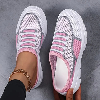 Comfortable and lightweight slip-on women's sneakers made of mesh
