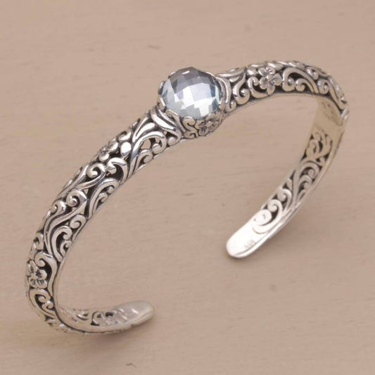 Open Vintage - Unique Silver Bracelet with Zirconia