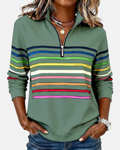 Nina - Comfortable Striped Jumper