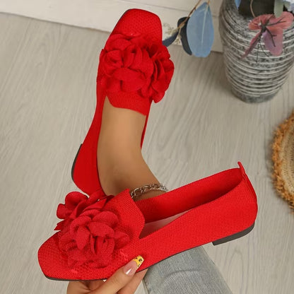 Women's Floral Mary Jane Shoes with Flat Heel
