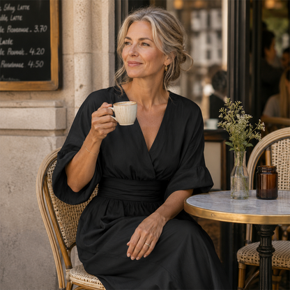 Verisora — V-Neck High-Waist Wide-Leg Jumpsuit