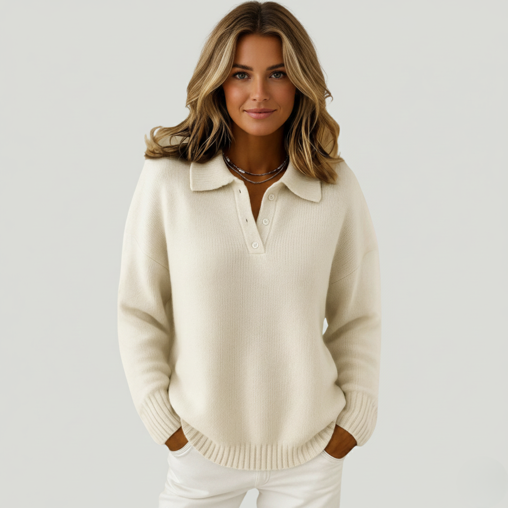 Clementine | Soft sweater with collar