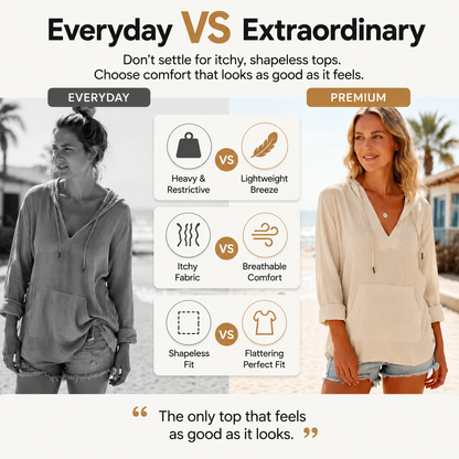 Solveig — Oversized Hooded Beach  Dress