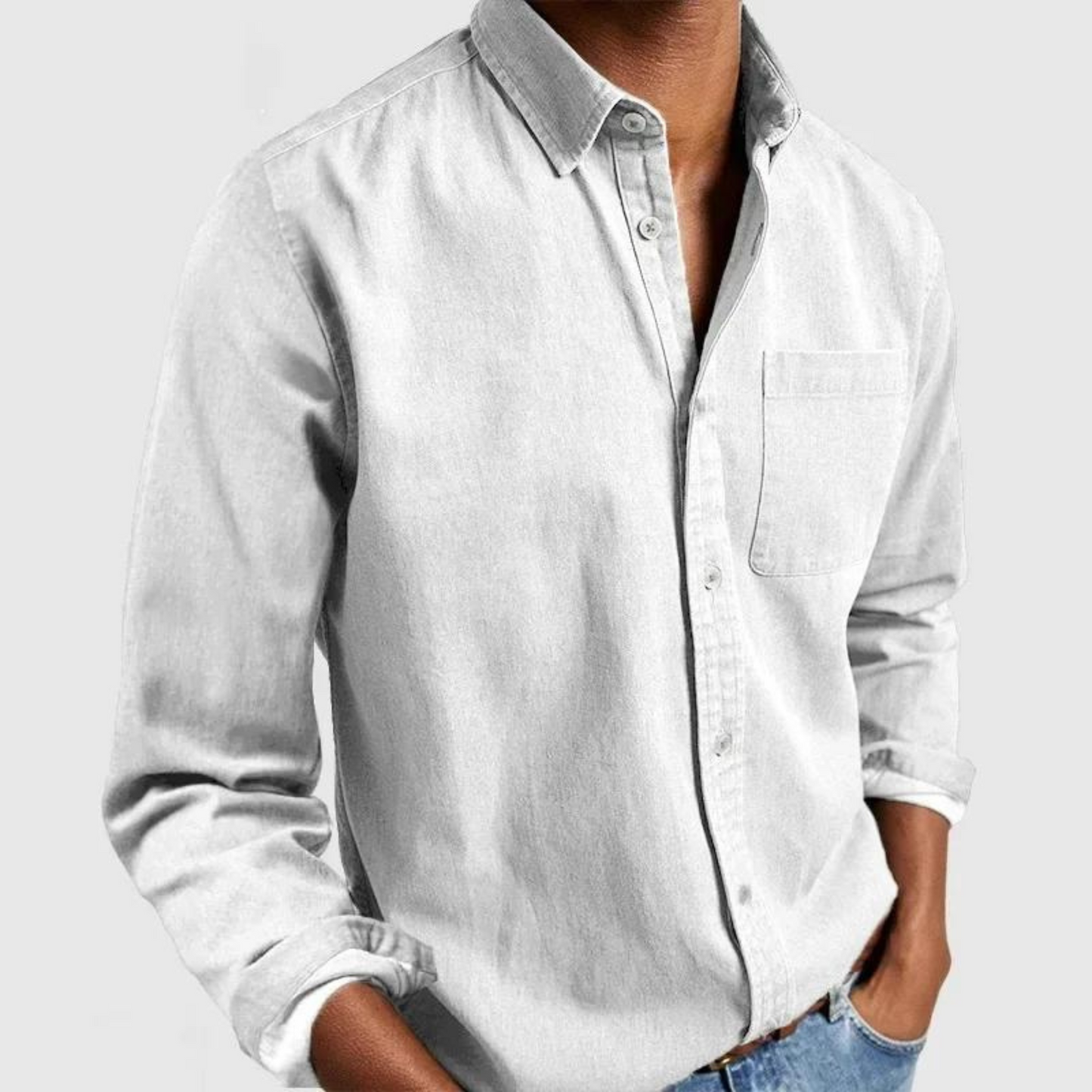 Men's Comfortable Shirt — Relaxed Button Fit