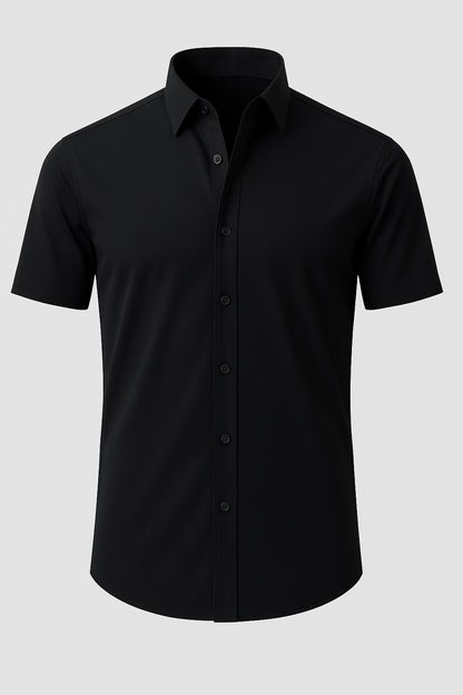 Non-Iron 4-Way Stretch Shirt – Transparent Buttons