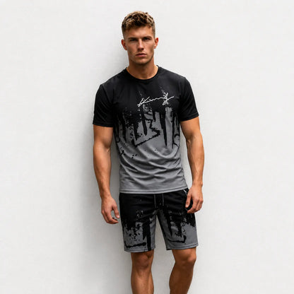 Rovale — Men's Graphic Tee & Shorts Summer Set