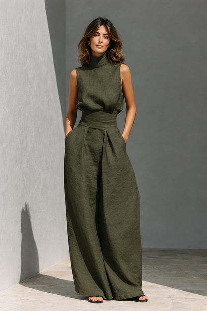 Maria — Minimalist Tank & Wide-Leg Trouser Set
