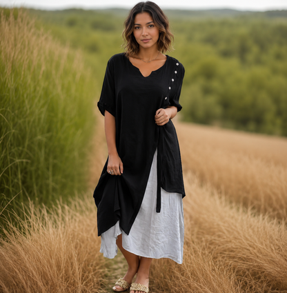 Aveline — V-Neck Maxi Dress