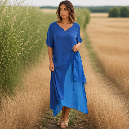 Aveline — V-Neck Maxi Dress