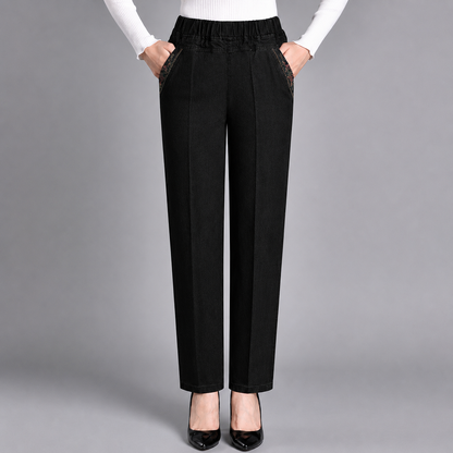 Dena — Women's Wide-Leg Elastic Waist Jeans