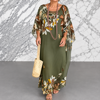 Voilène — Printed Chiffon Maxi Dress