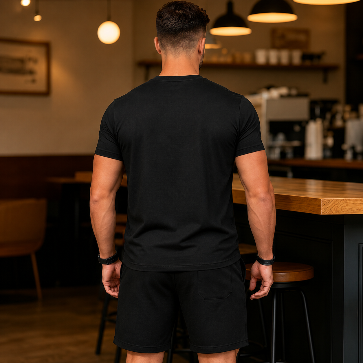 Luxven — Print Tee & Shorts Matching Two-Piece Set