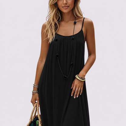 Câline – Open-Back Flowy Maxi Dress
