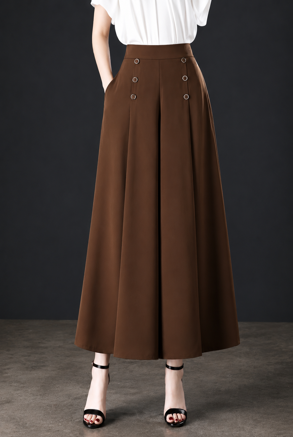 Verlaine — Wide-Leg Pleated Trousers