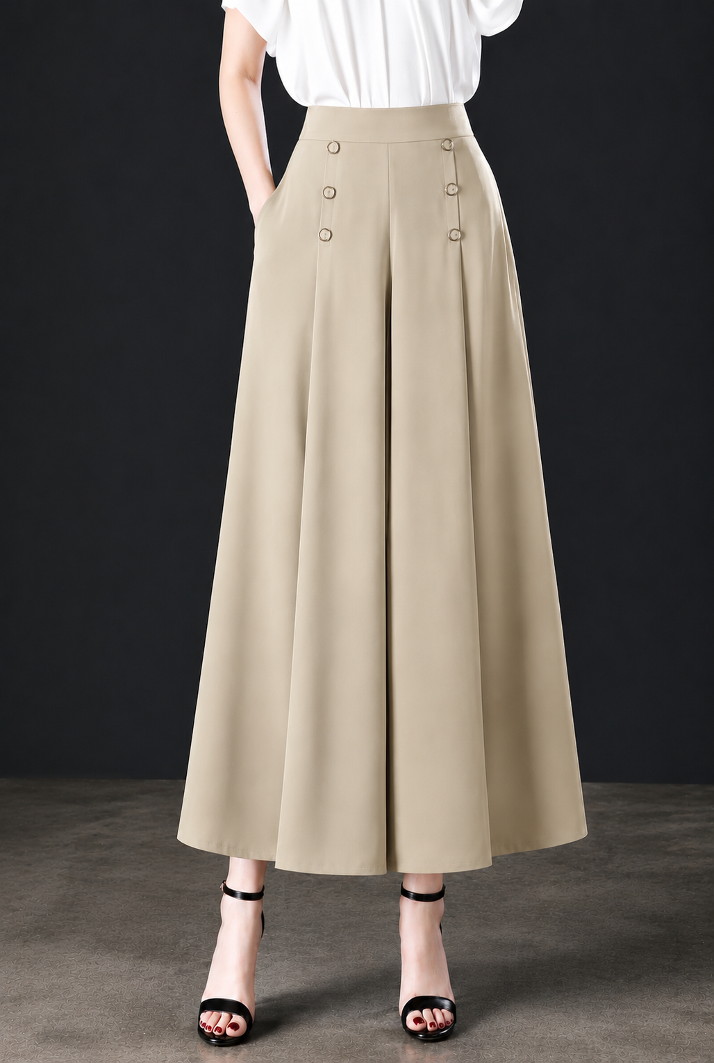 Verlaine — Wide-Leg Pleated Trousers