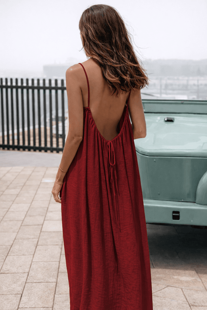 Lumèra — Adjustable Backless Maxi Dress