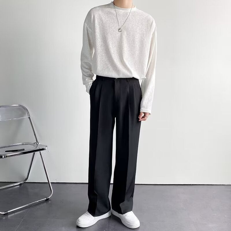 Fitted Pleated Trouser