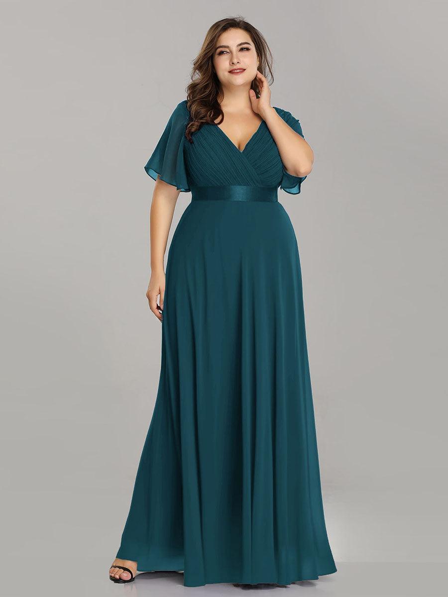 Monica — Sleeve Empire Waist Chiffon Bridesmaid Gown