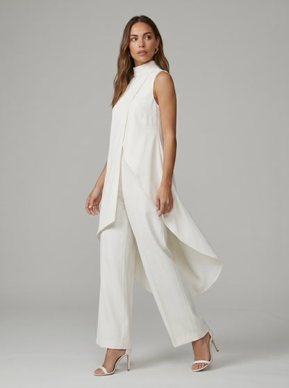Sara — Set of Asymmetric Tunic and Palazzo Trousers