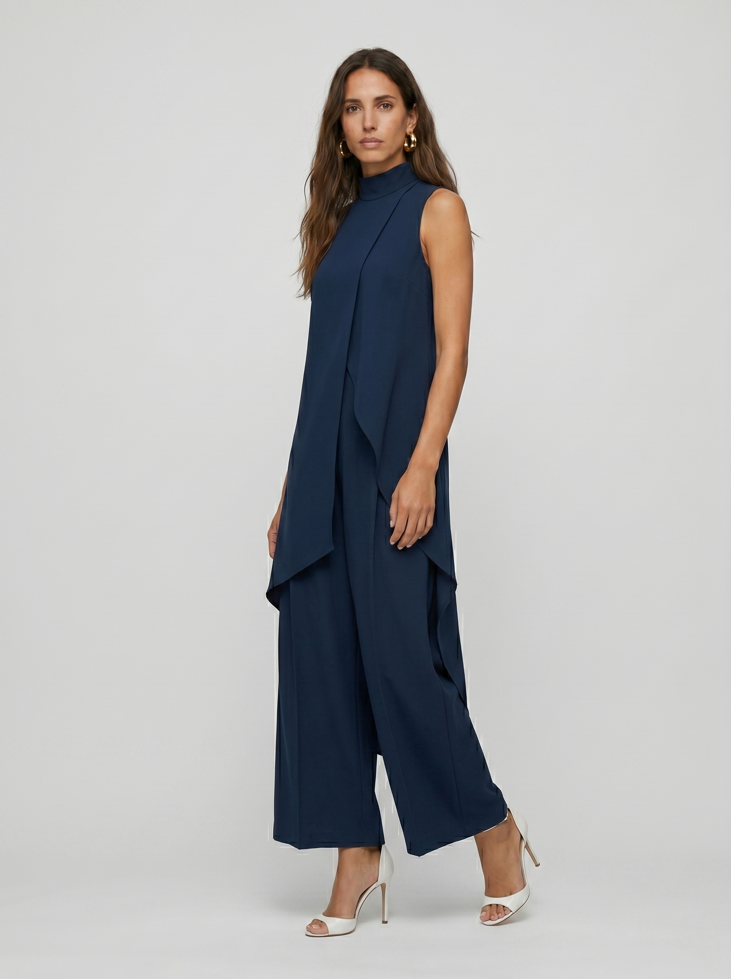 Sara — Set of Asymmetric Tunic and Palazzo Trousers