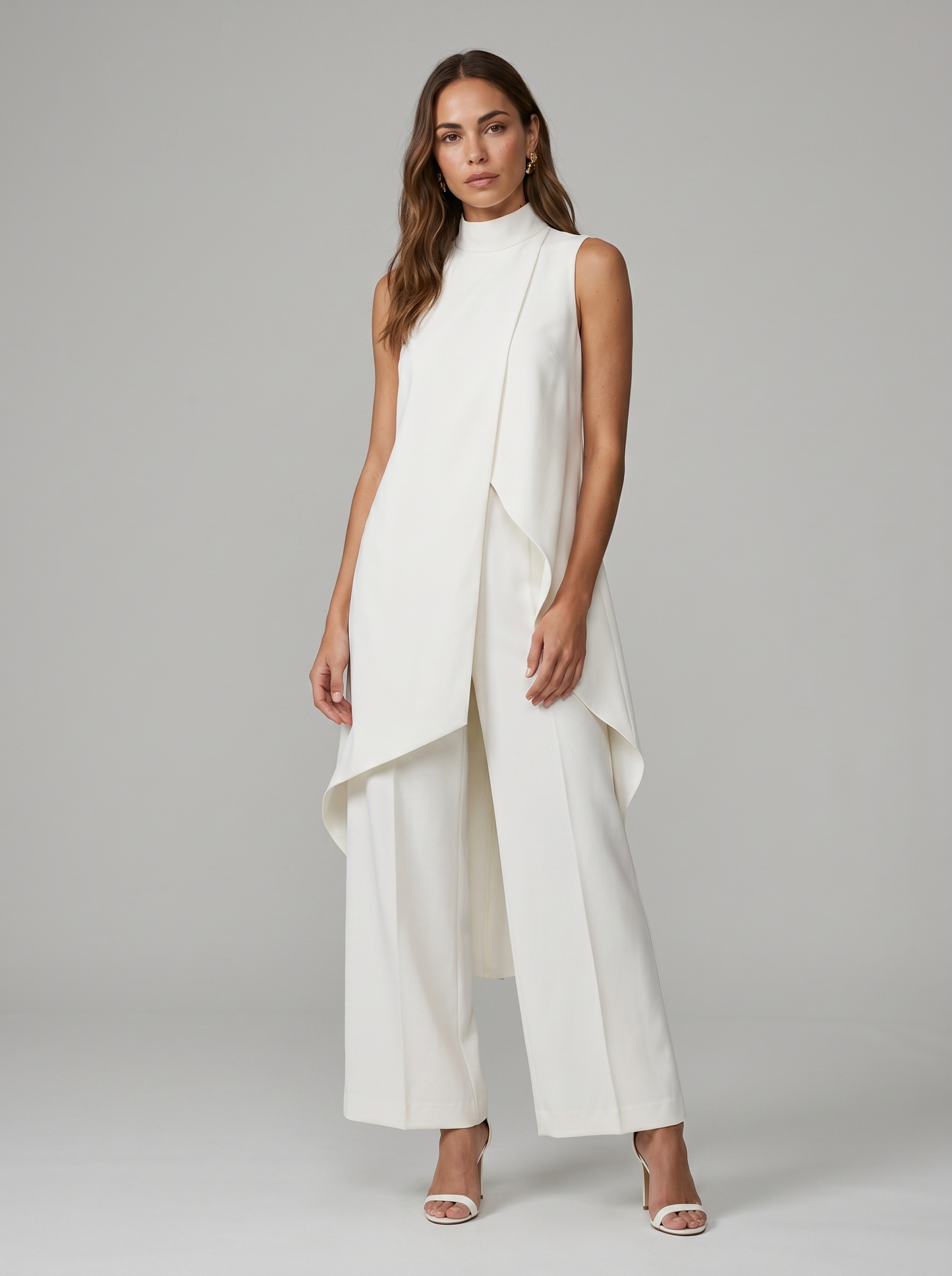 Sara — Set of Asymmetric Tunic and Palazzo Trousers