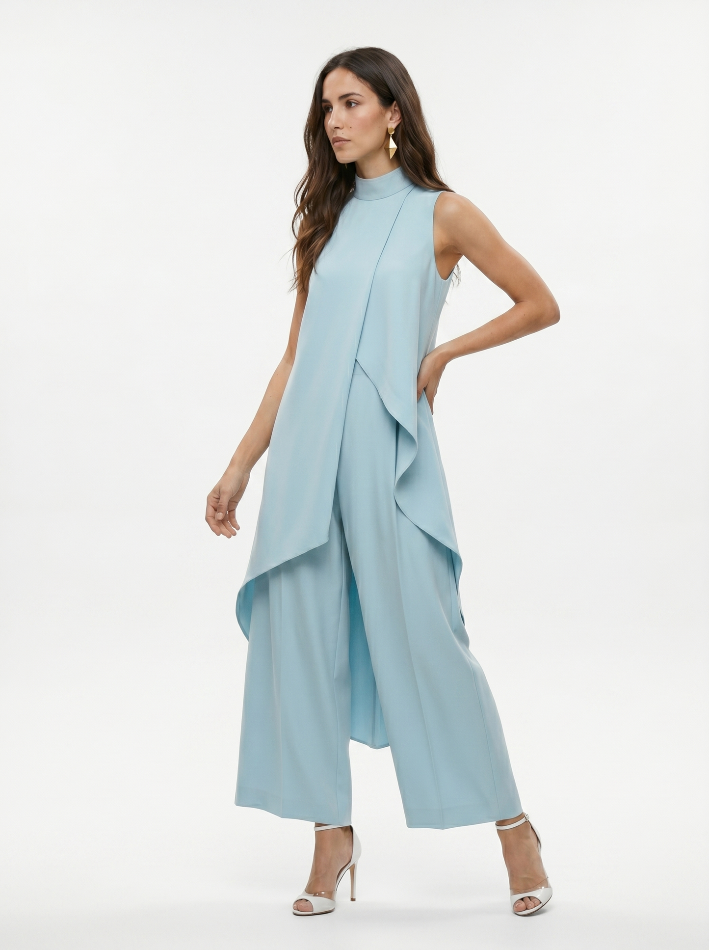 Sara — Set of Asymmetric Tunic and Palazzo Trousers