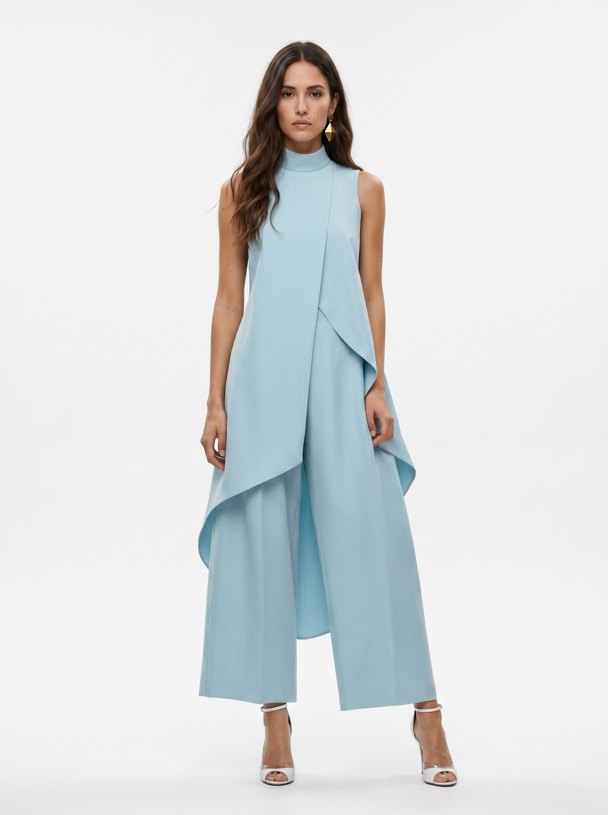 Sara — Set of Asymmetric Tunic and Palazzo Trousers