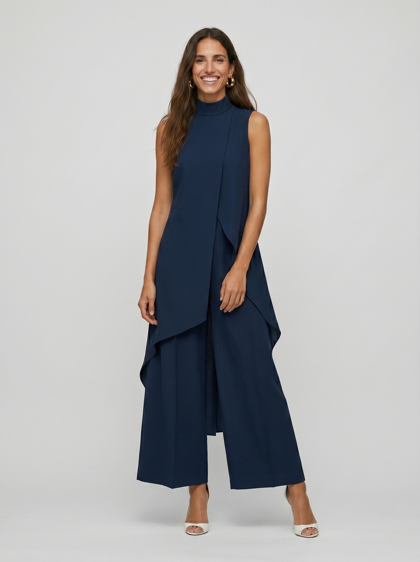 Sara — Set of Asymmetric Tunic and Palazzo Trousers