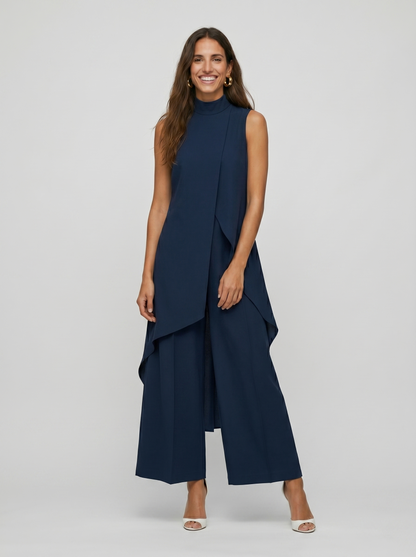 Sara — Set of Asymmetric Tunic and Palazzo Trousers