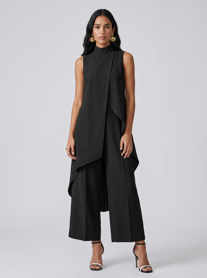 Sara — Set of Asymmetric Tunic and Palazzo Trousers
