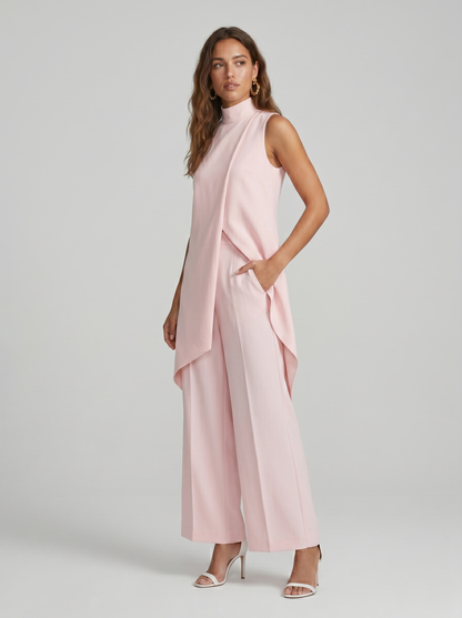 Sara — Set of Asymmetric Tunic and Palazzo Trousers