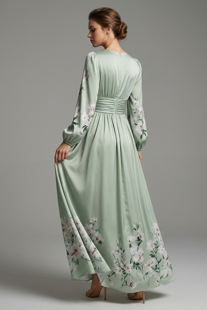 Florenne — Women's Pleated Long Sleeve Dress
