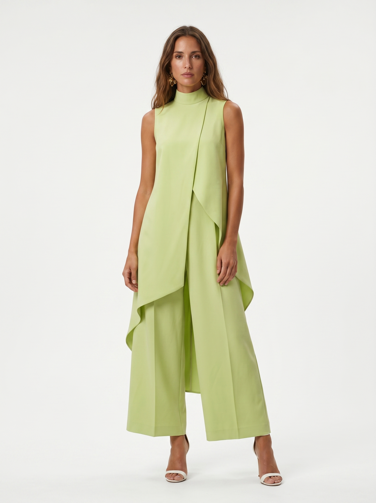 Sara — Set of Asymmetric Tunic and Palazzo Trousers