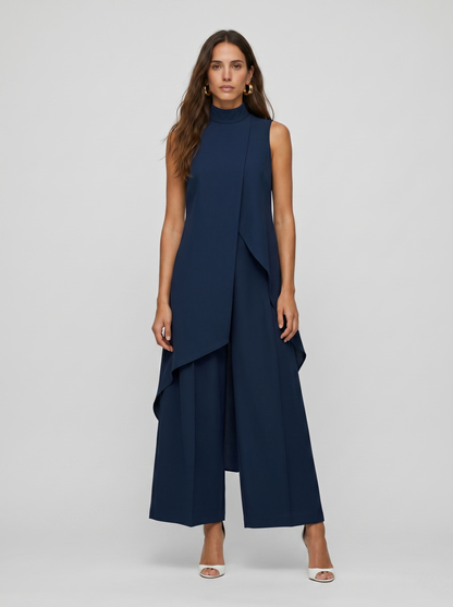 Sara — Set of Asymmetric Tunic and Palazzo Trousers